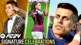 EA Sports FC 24 - ALL SIGNATURE CELEBRATIONS! (ft. Rashford, Lehmann, Messi, Mbappe, etc.)