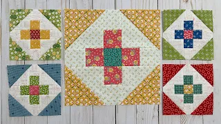 Sew Your Stash Series - #11 Home Town Block 5" Quilt Block - (10" bonus block too!)