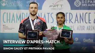 Découvrez la réaction de Prithika PAVADE et Simon Gauzy après leur titre en double mixte !