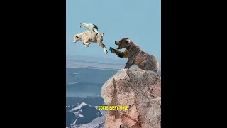 Gravity? Just a Joke for These Goats! 🐐 😱 #shorts