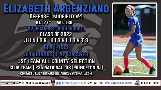 Elizabeth Argenziano Junior Highlights (Defense | Midfield | NV Demarest | Class of 2022)