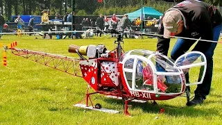 AMAZING HUGE RC SA-315B LAMA SCALE MODEL HELICOPTER FLIGHT DEMONSTRATION