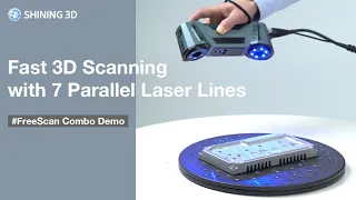 FreeScan Combo Demo #8:  Fast 3D Scanning with 7 Parallel Laser Lines