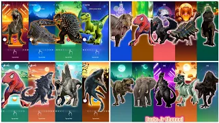 Megamix All Stars 🎶 indoraptor vs indominus rex vs t-rex spiderman vs sharkzilla vs ankylosaurus