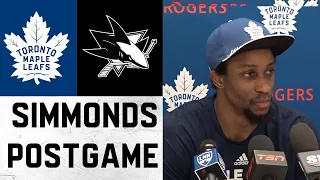 Wayne Simmonds Post Game | Toronto Maple Leafs @ San Jose Sharks | November 26, 2021