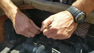 Mercruiser lower shift cable replacement: Part 1:  prep the cable at motor prior to pulling out.