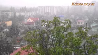 Апрельский снегопад в Крыму.