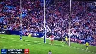 Last 41 seconds Collingwood vs Sydney Swans round 2 2014