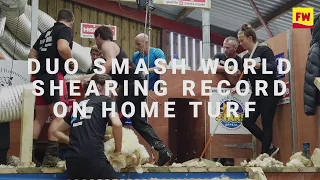 Shearers Jonny Roberts and Martin Howlett make history setting world record on UK turf