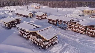 Производство срубов из кедра и лиственницы.