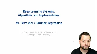 Lecture 2 - ML Refresher / Softmax Regression