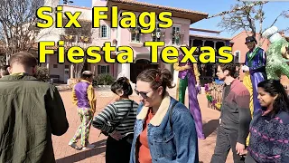 Six Flags Fiesta Texas - Complete 4K walking tour - San Antonio, Texas