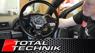 How to Remove Steering Wheel  - Audi A4 S4  - B6 B7 - 2001-2008 - TOTAL TECHNIK