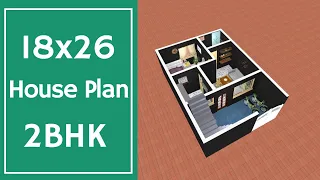 18x26 House Plan 3BHK || 50 Gaj Makan Ka Naksha || 18x26 House Design || 3D House Model