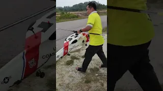 Part 1: Sikorsky MH-60 Jayhawk US Coast Guard RC Heli preparation before flight-  @kelvinling25