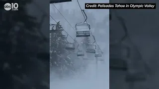 Video | Heavy winds in Northern California atmospheric river storm topple trees