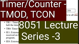 Microcontroller Lecture series-3|8051|Timer| Counter| TMOD|TCON| Malayalam