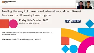 International university admissions and recruitment: Europe and the UK
