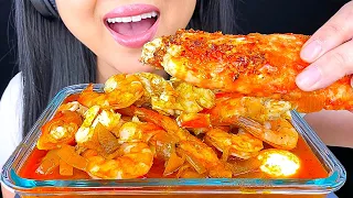 ASMR GIANT KING CRAB DESHELLED SEAFOOD BOIL (NO TALKING EDIT) EATING SOUNDS | ASMR Phan