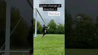 🧤 Quick change of direction + low / mid / high dive #gktraining #goalkeeper ✈️ #goalie