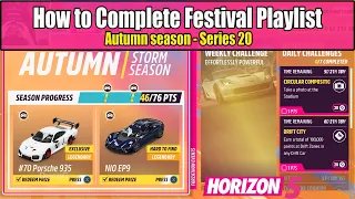 Forza Horizon 5 How to Complete Festival Playlist Autumn Season Series 20 High Performance