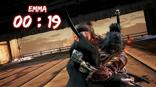 Sekiro | Emma The Gentle Blade in 0:19 | No Hit Speedrun