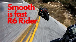 Smooth and Fast R6 Pilot on a Tight Twisty Road!!!