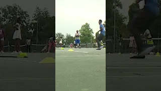 Baltimore Mayor Brandon Scott tries tennis.