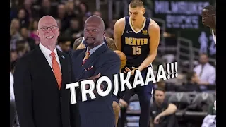 TROJKAAA!! American Commentators Speaking SERBIAN after Jokic Threes