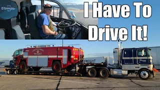 Driving And Unloading Oversized Fire Truck