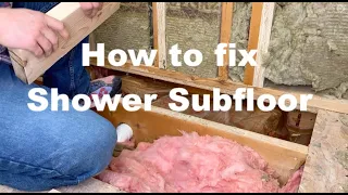How to fix shower subfloor. Diy shower subfloor repair