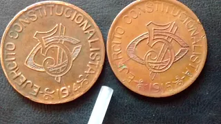 Monedas revolucionarias de 5 centavos de Pancho Villa