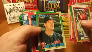 NNOF HUNT 1990 Topps box rip( I ate the gum)