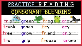 Practice Reading  Consonant Blends for Children / Phonics / Beginners & Primary