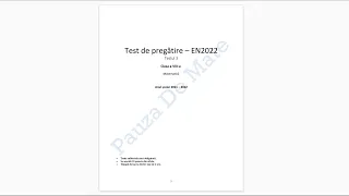Testul 3 de pregatire pentru Evaluare Nationala 2022