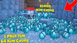 CÁCH TÌM 64 VIÊN KIM CƯƠNG TRONG VÒNG 1 PHÚT CỰC DỄ TRONG MCPE | Thử Thách SlenderMan