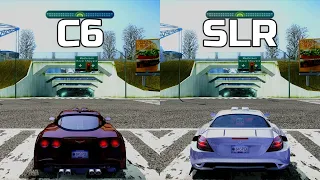 NFS Most Wanted: Chevrolet Corvette C6 vs Mercedes SLR McLaren - Drag Race