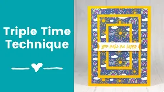 Triple Time Technique with Patterned Paper