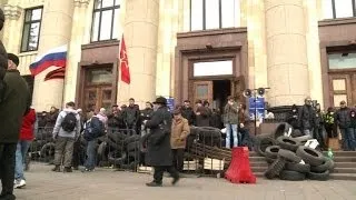 Pro-Russians cleared from govt building in Ukraine's Kharkiv