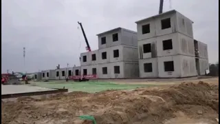 Fast installation prefabricated concrete modular house.  Build a dormitory in 20 days