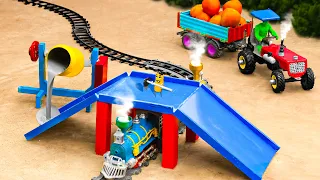 Top diy tractor making mini Bridge for train | diy mini concrete mixer truck | science project