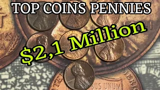TOP 8 Most Valuable LINCOLN PENNY - Rare PENNY Worth Big Money! COINS WORTH MONEY