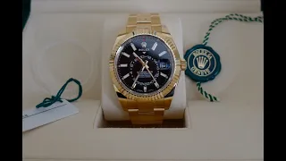 BRAND NEW! Rolex Sky-Dweller Purchase from the AD 2022 / Full Yellow Gold Ref 326938 Black Dial