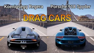 NFS Payback - Koenigsegg Regera vs Porsche 918 Spyder - Drag Cars | Drag Race