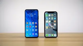 Honor 9X (EMUI 10) VS iPhone XR || Speed Test Comparison ||【Known Mobile】