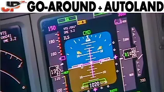 Boeing 737 Hot Approach due to fog | Go Around + Automatic Landing (2009)