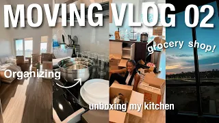 MOVING VLOG 02 | kitchen organization, assembling furniture, grocery shopping