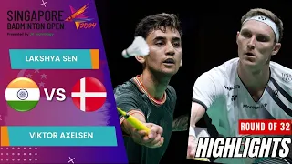 Lakshya Sen (IND) vs Viktor Axelsen (DEN) - R32 | Singapore Open 2024