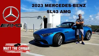 2023 Mercedes Benz SL43 AMG US version review and test drive.