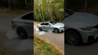 BMW M4 competition burnout